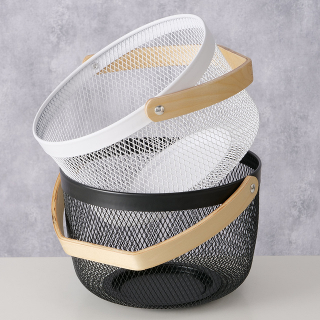 Coș decorativ metalic KOLEO, Ø 17 cm