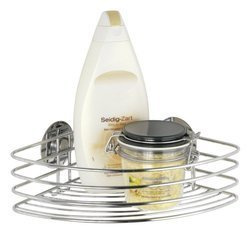 Raft de colț pentru baie, coș Turbo-Loc - oțel cromat