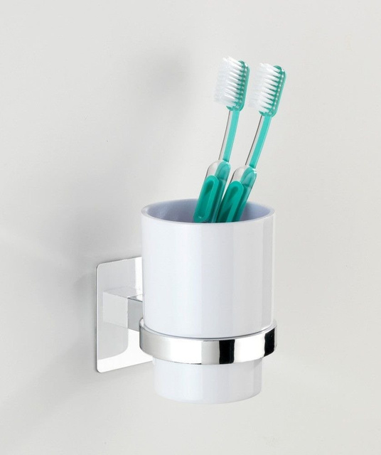 Pahar pentru periuță de dinți QUADRO cu mâner Turbo-Loc, WENKO