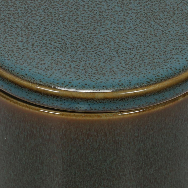 Recipient pentru discuri demachiante GREEN HARMONY, Ø 10 cm, ceramică, verde