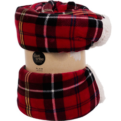 Pătură în carouri, 200 x 150 cm, roșie