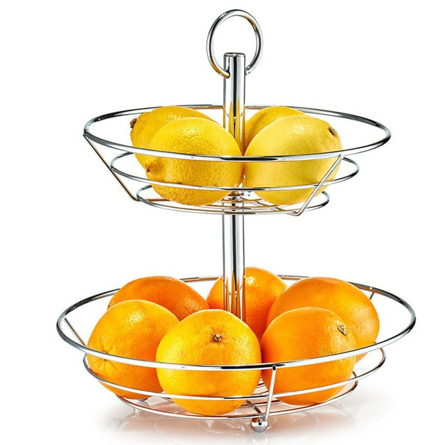 Platou pentru fructe, 2 niveluri - oțel cromat, ZELLER