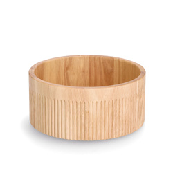 Bol cilindric cu striatii, bambus, Ø 27 x 12 cm