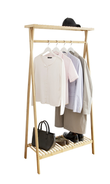 Raft din lemn cu raft pentru pantofi si genti, Lanai, WENKO