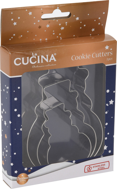 Forme pentru prajituri, tema Craciun, 3 bucati