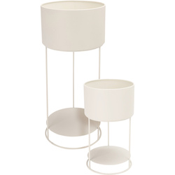 2 suporturi metalice OMEE, bej