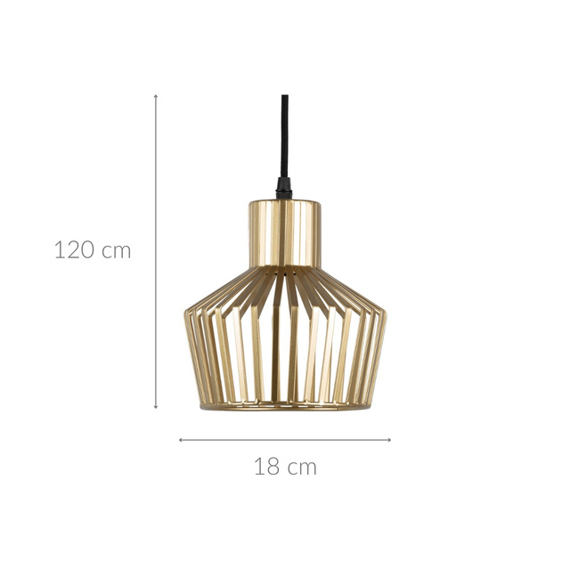 Lampa suspendata cu abajur metalic, LIGNES, 120 cm