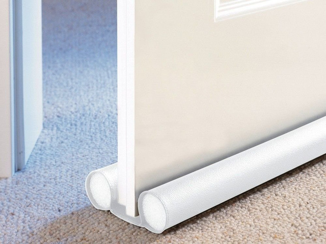 Opritor dublu pentru usa, 40 cm, alb