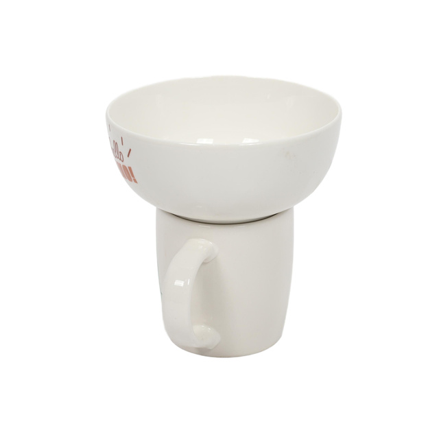 Set cadou pentru copii: bol și cană din porțelan, 600 ml + 360 ml