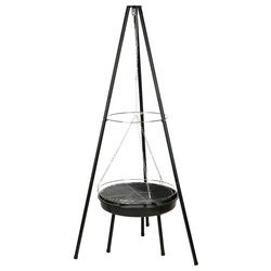 Grătar de grădină cu trei picioare IGNIS, cu focar și grătar, 151 cm