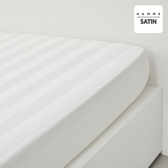 Cearsaf cu elastic Satin, percal, 140 x 200 cm