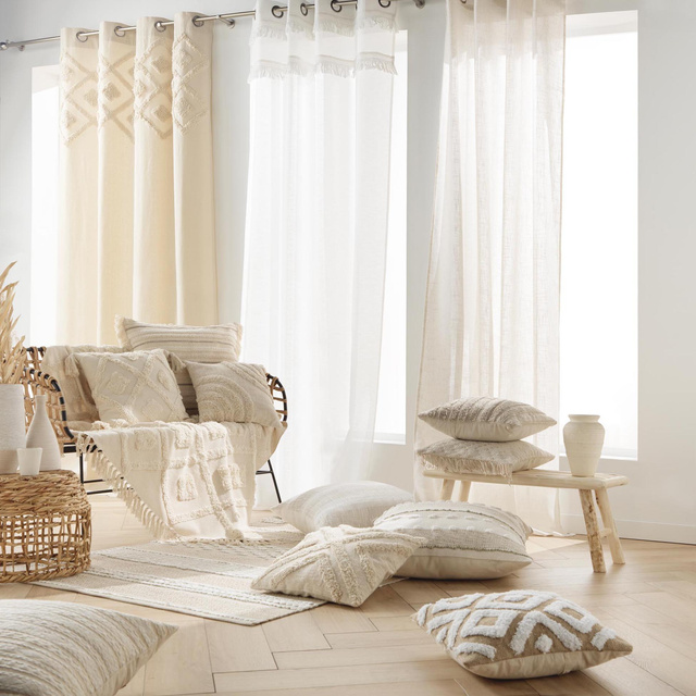 Cuvertură de pat cu franjuri, 125 x 150 cm, INCA