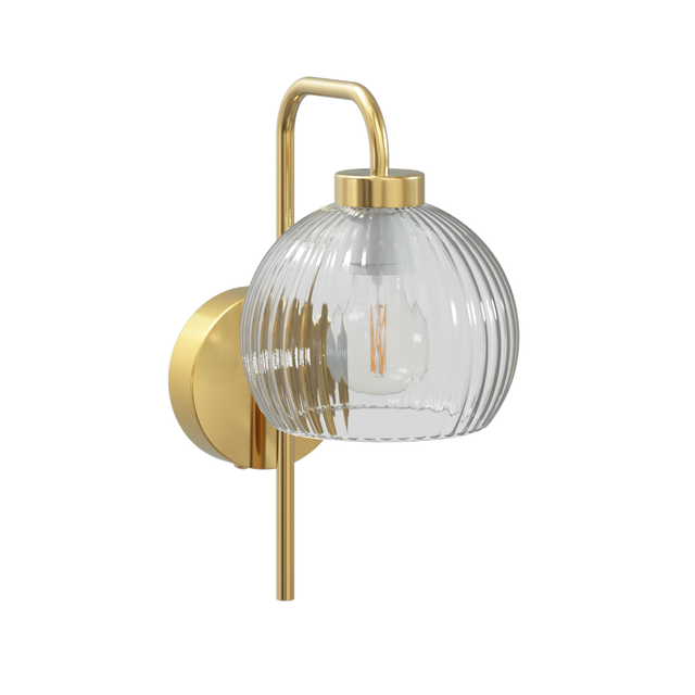 Aplice sferă KRYS, aur și sticlă, înălțime 30 cm