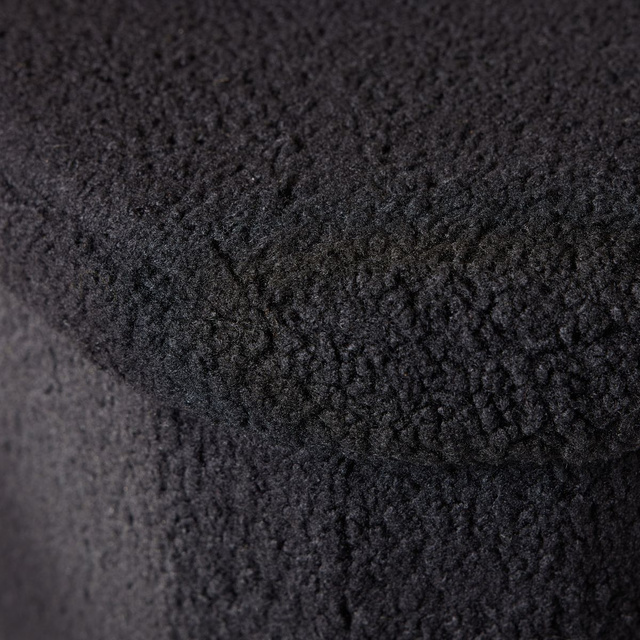 Bancă ovală pliabilă din material buclé, 72 x 39 cm, MOKA