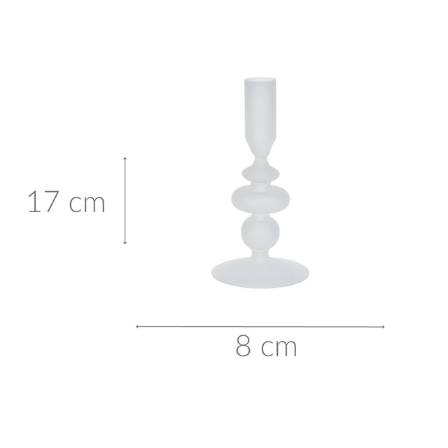 Sfeșnic din sticlă cu picior, 17 cm