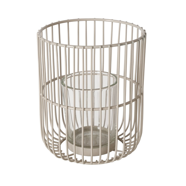 Set 2 felinare  metalice Cindy,  bej