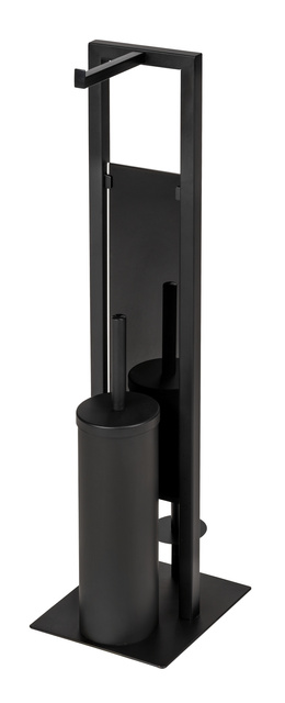 Suport pentru hartie igenica si perie WC RIVALTA, 3in1, WENKO