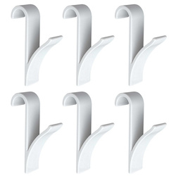 Cârlige, suporturi pentru radiator cu aripioare, 6 bucăți în set, WENKO, alb