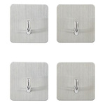 Set de 4 cârlige autoadezive STIKY, oțel inoxidabil