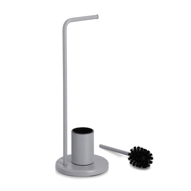 Suport pentru hârtie igienică și perie WC VETRO, înălțime 63 cm