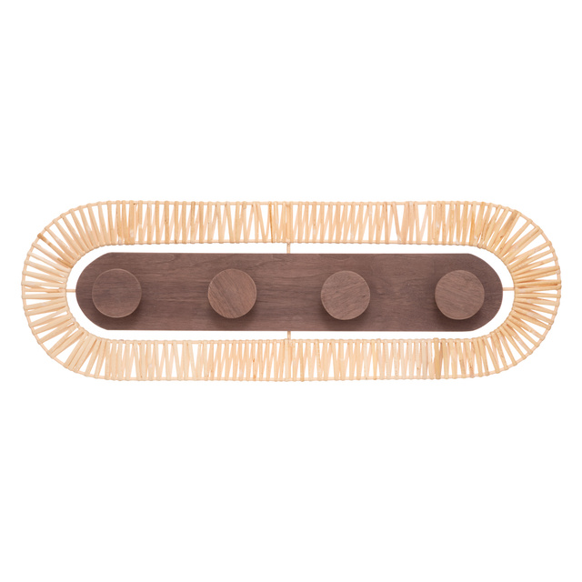 Cuier de perete TROPI cu 4 carlige, 76 cm