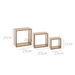 Un set de trei rafturi decorative de perete CUBE