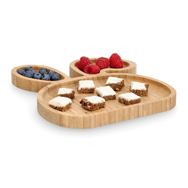 Farfurie de gustari din bambus in forma de iepure BUNNY, 23,5 x 21,5 cm