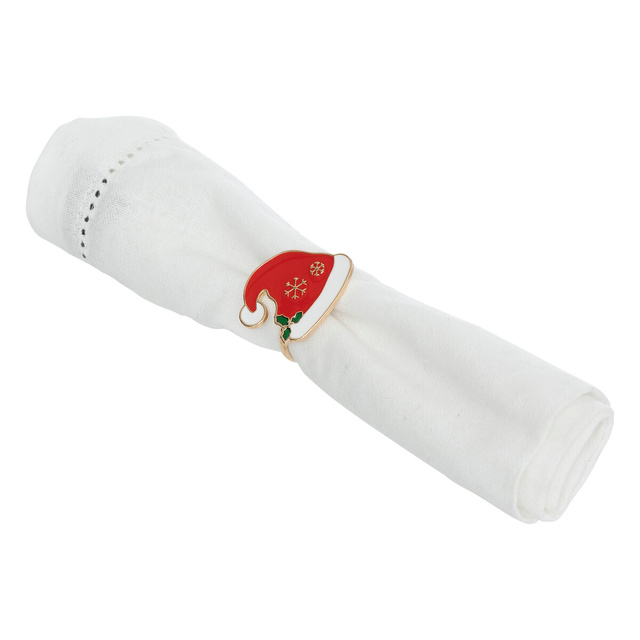 Inele de servetel de Craciun, metal, 2 bucati