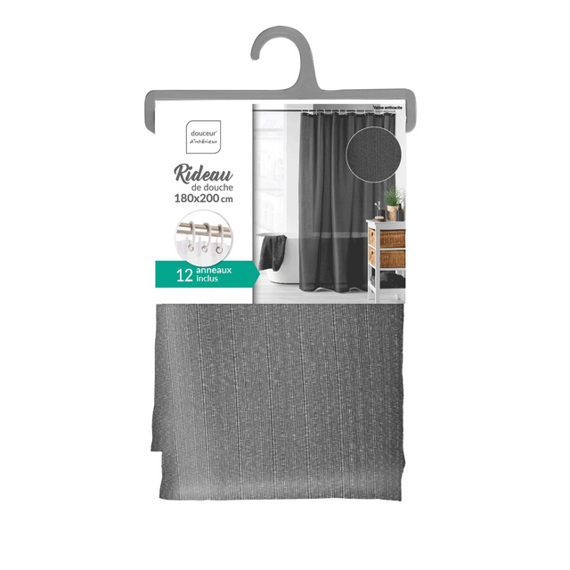 Perdea de dus din poliester YALINE, 180 x 200 cm