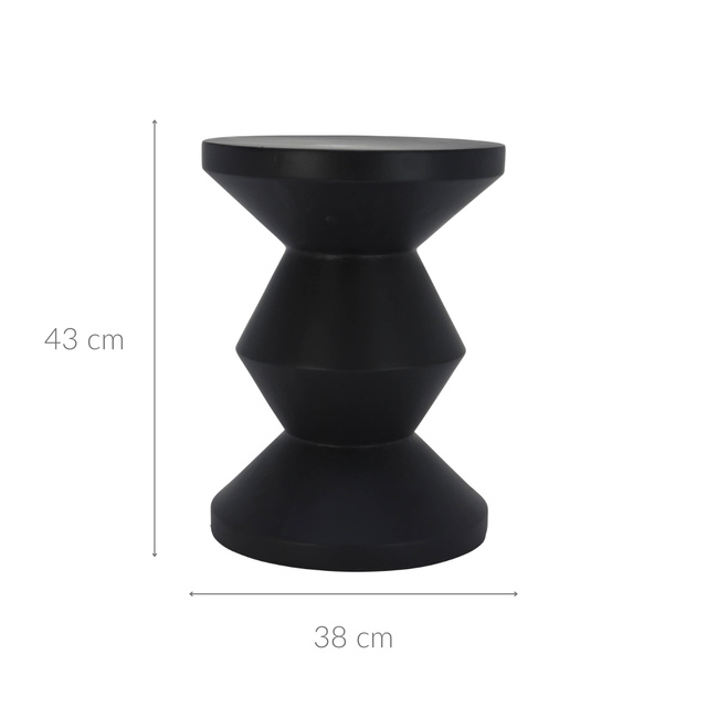 Meseu lateral minimalist din placă de magneziu, conic, 38 x 43 cm