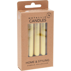 Candele metalice de masă din parafină, 10 cm