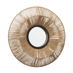 Oglinda decorativa in rama de iuta ZAIKA, Ø 50 cm