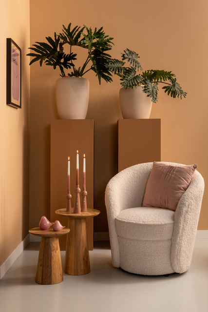 Masă de cafea din lemn FORCE, Ø 30 cm