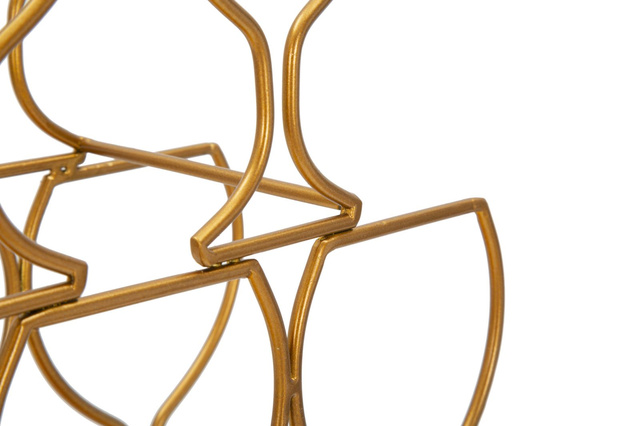 Suport pentru 6 sticle de vin, auriu, 31 x 12 x 53 cm