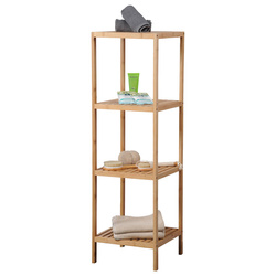 Raft din bambus, 4 rafturi, 115 x 35 x 35 cm, Kesper