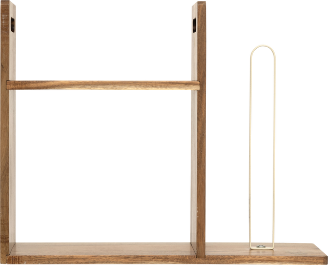 Raft din lemn pentru blatul de bucătărie NATU cu suport pentru prosoape de hârtie, 41 x 14,5 x 33 cm