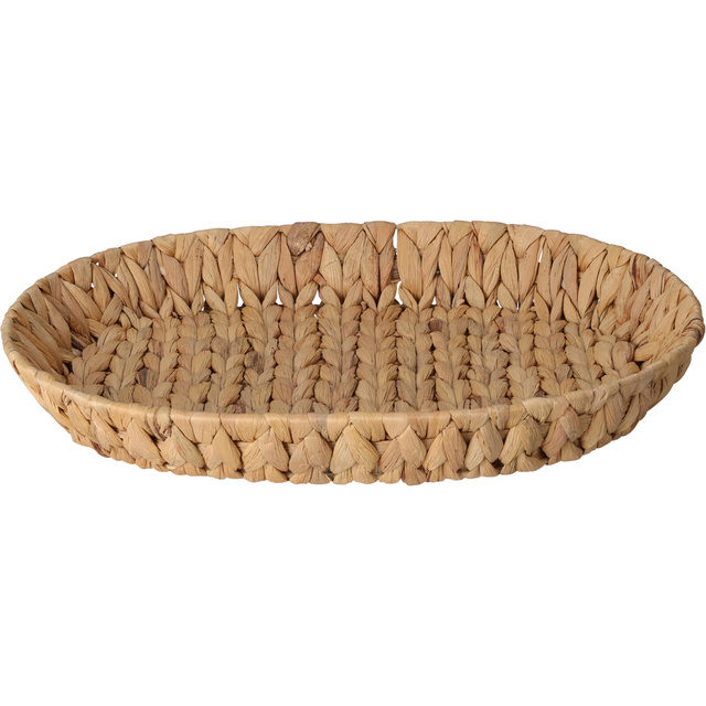 Coș oval din nuiele din hyacinth acvatic BRAID, 32 x 40 cm