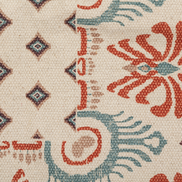 Covor din bumbac cu franjuri IKAT, 120 × 170 cm