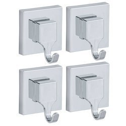 Set cuier, Wenko Quadro Vacuum-Loc, 2 bucati, Metal, Alb