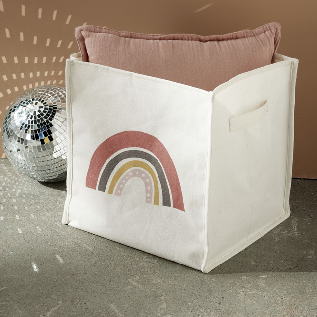 Coș pentru jucării pătrat HEAD IN THE CLOUDS, 31 x 31 x 31 cm