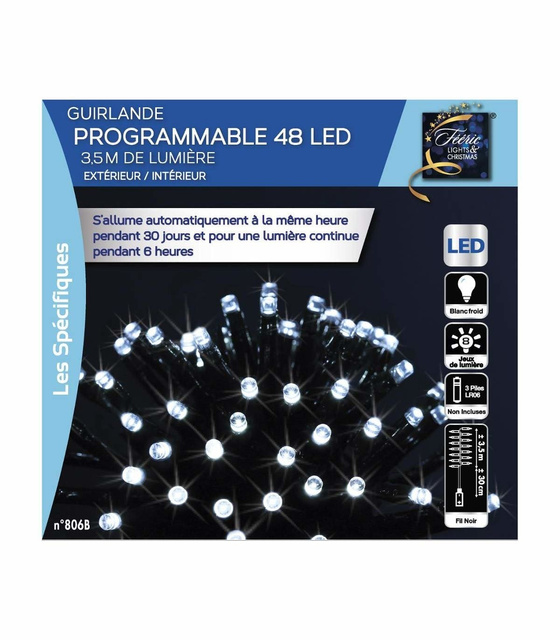Ghirlanda luminoasa, decorativa, 48 LED-uri