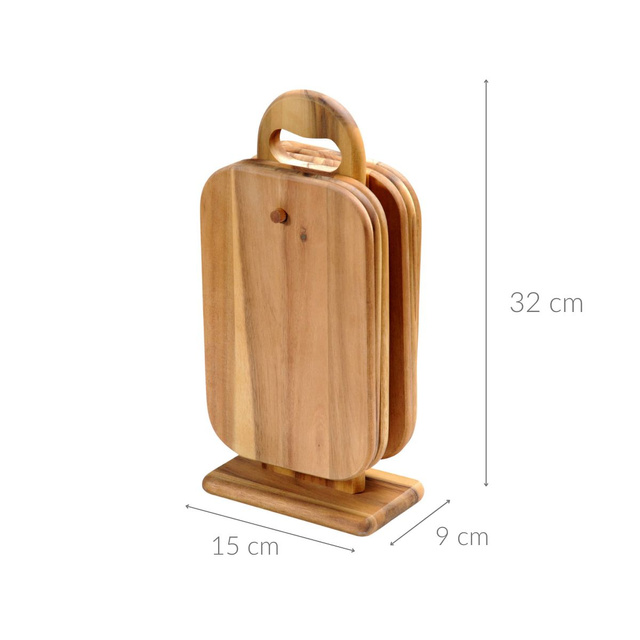 Tocatoare, pe suport, salcam, 6 bucati, Kesper