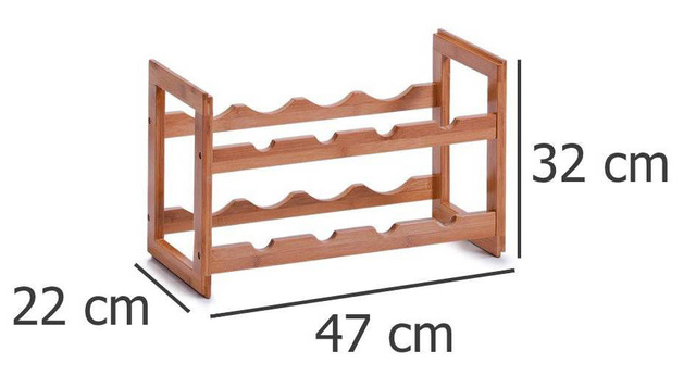 Suport din bambus pentru vin - pentru 8 sticle, ZELLER