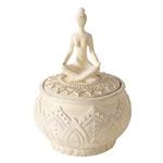 Recipient de depozitare cu motiv YOGA, Ø 10 cm