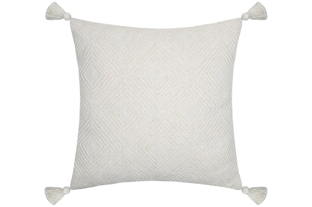 Perna din bumbac cu franjuri, BALMA, 45 x 45 cm