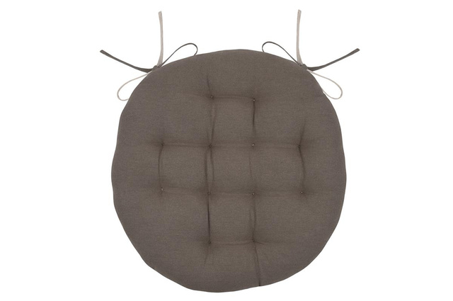 Perna rotundă pentru scaun cu legături DUO, 100% bumbac, Ø 38 cm