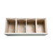 Recipient din bambus pentru tacâmuri, șervețele, 4 compartimente, Kesper