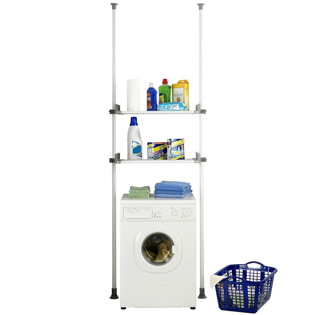 Raft telescopic de bucătărie și baie, HERKULES Rafturi duble pentru dulap, 2 nivele, WENKO