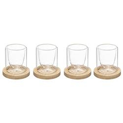 Set de pahare cu farfurioare, 4 buc.