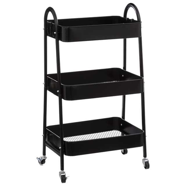 Carucior de bucatarie, cu 3 rafturi